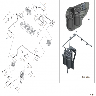 Group 63: Low Pressure Fuel Line, continued  第63組：低壓燃油管路，&amp;amp;amp;ldquo;GM93289,&amp;amp;amp;rdquo;&amp;amp;amp;ldquo;GM93285,&amp;amp;amp;rdquo;&amp;amp;amp;ldquo;GM91650,&
